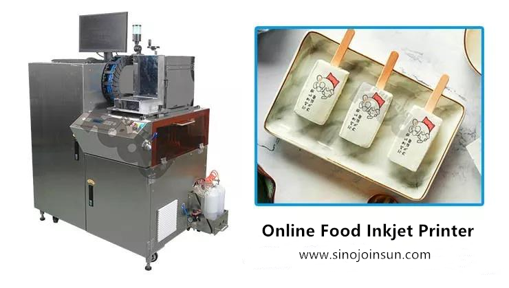 Impresora de alimentos industriales de alimentos industriales de Sinojoinsun; Impresora de inyección de tinta de alimentos en línea 3
